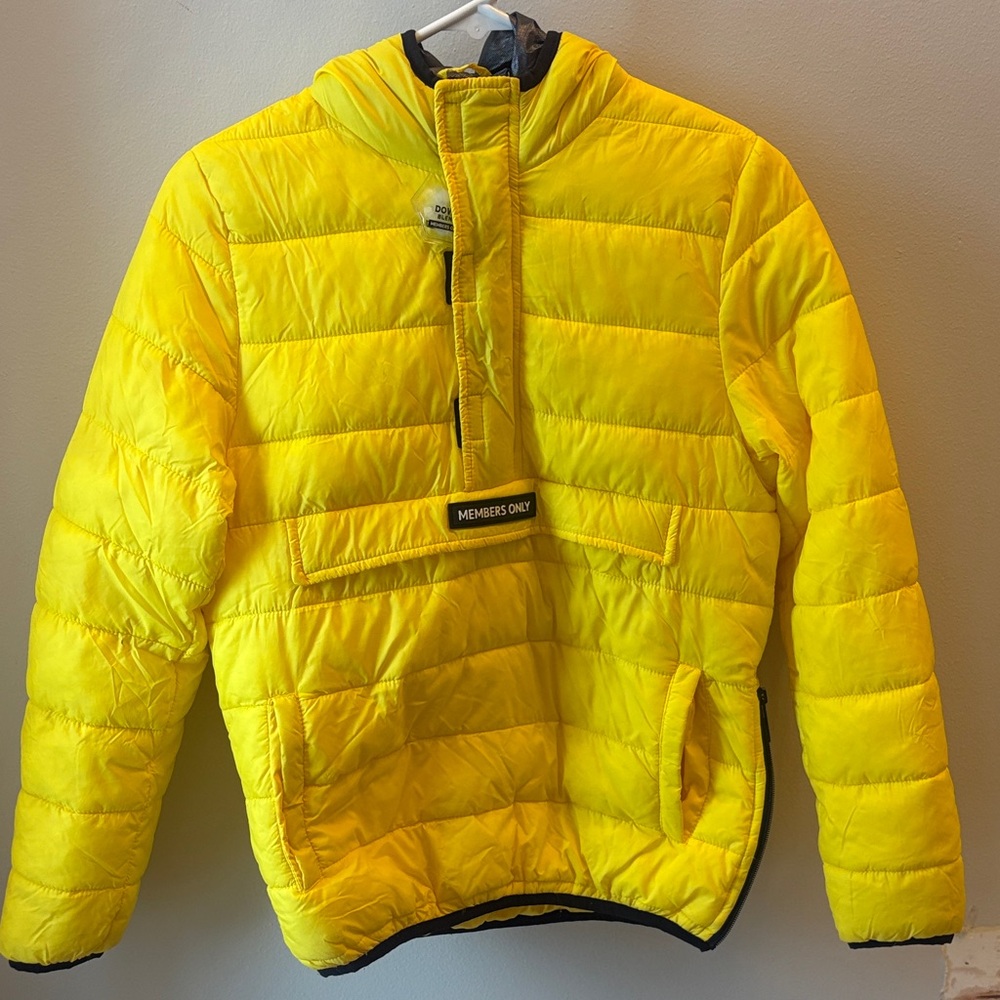 Members Only Vibrant Yellow Kids Puffer Jacket